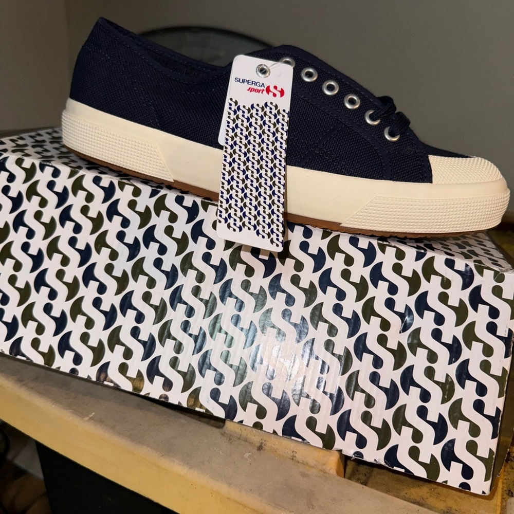 Superga Dark Blue Canvas Shoes